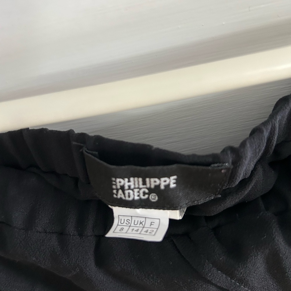 Philippe Adec Classic Black chiffon skirt